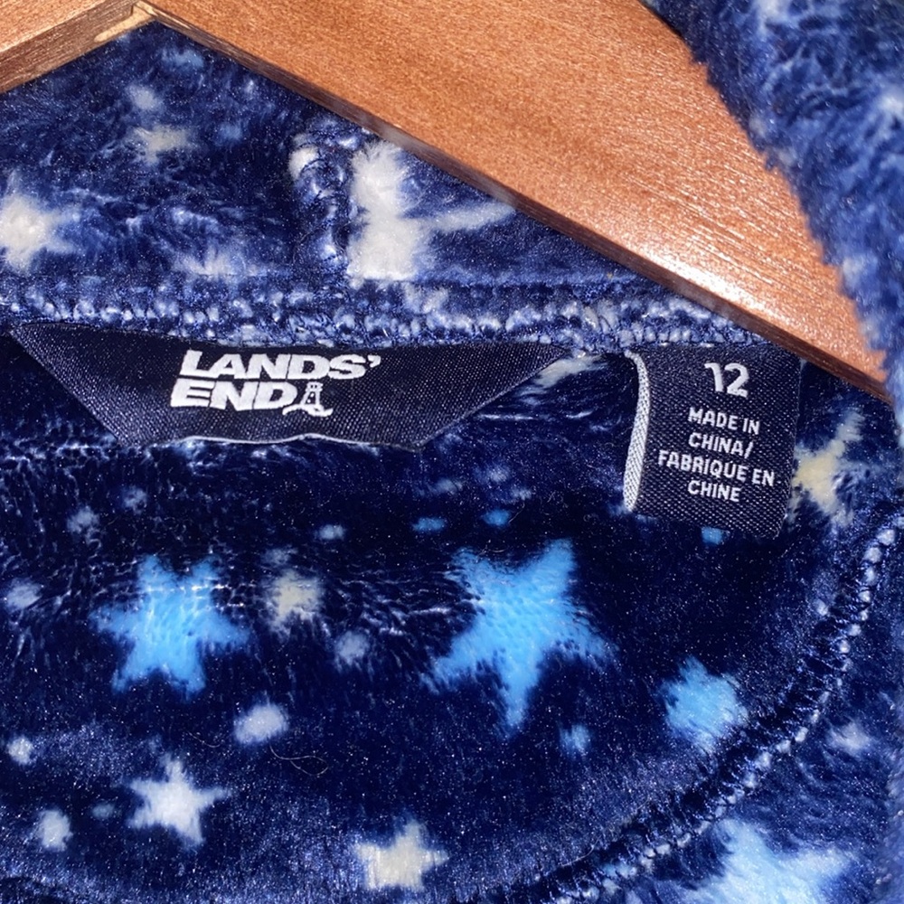 Lands' End Kids' Navy Starry Night Robe - Picture 2 of 3